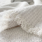 Luxury Verona Woven Bed Coverlet with Fringe