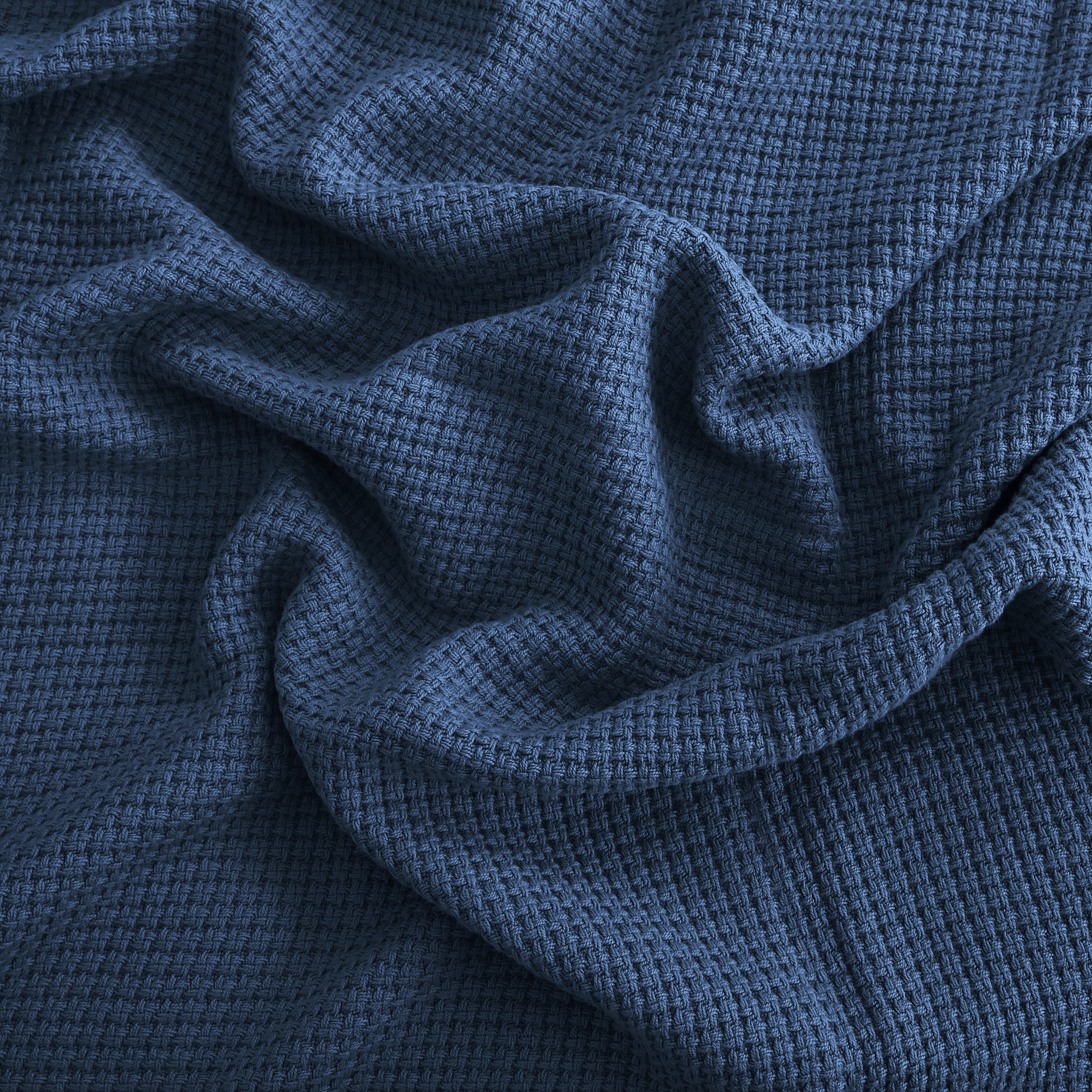 Egyptian cotton Milano throw blanket,ultra-soft & lightweight with an elegant woven design ,king size 255x225 cm ,Navy blue Color