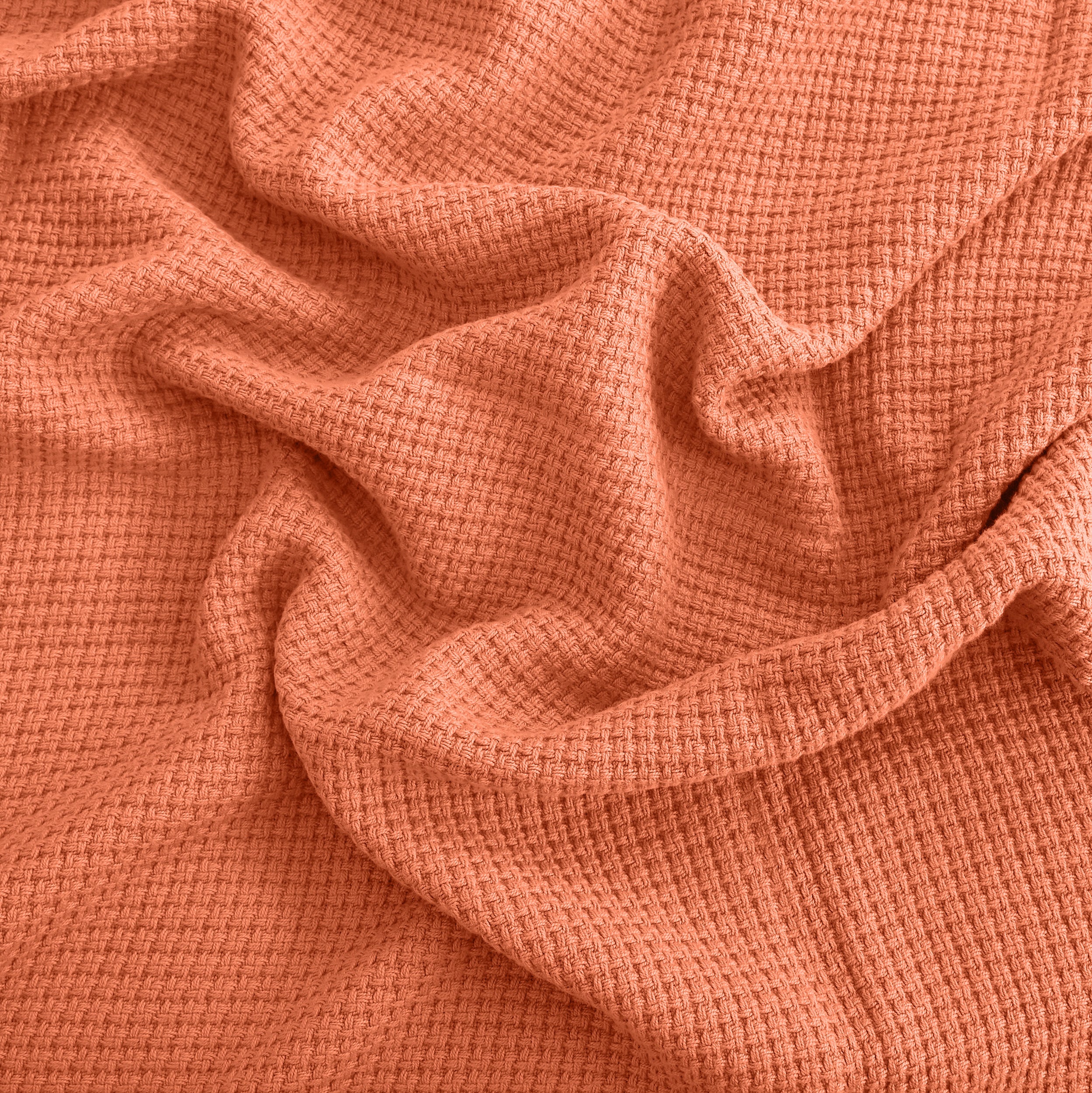 Egyptian cotton Milano throw blanket,ultra-soft & lightweight with an elegant woven design ,king size 255x225 cm ,Havan Color