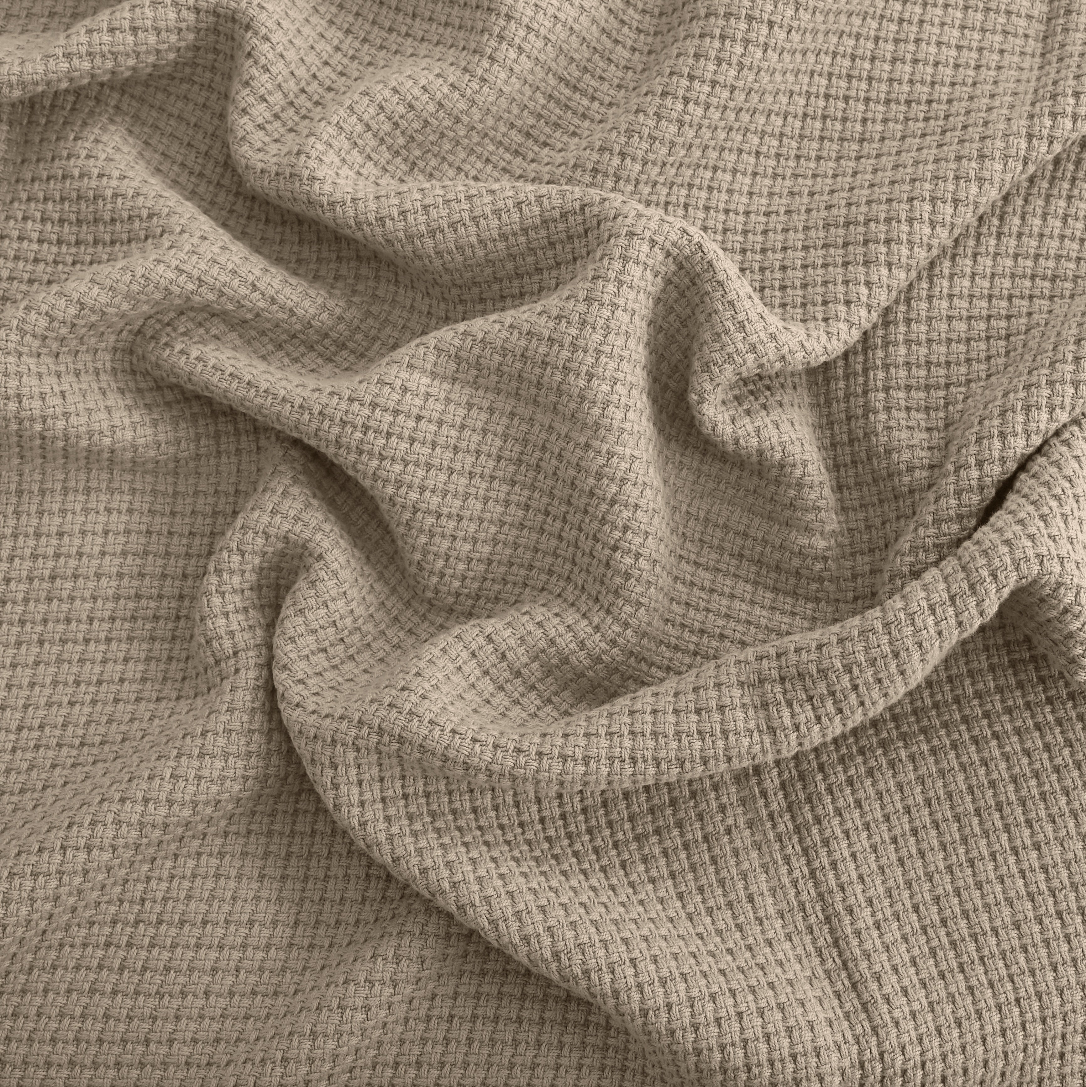 Egyptian cotton Milano throw blanket,ultra-soft & lightweight with an elegant woven design ,king size 255x225 cm ,Light Cafe Color