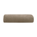 Egyptian cotton Waffle throw blanket,ultra-soft & lightweight with an elegant woven design ,king size 255x225 cm ,Light cafe  Color