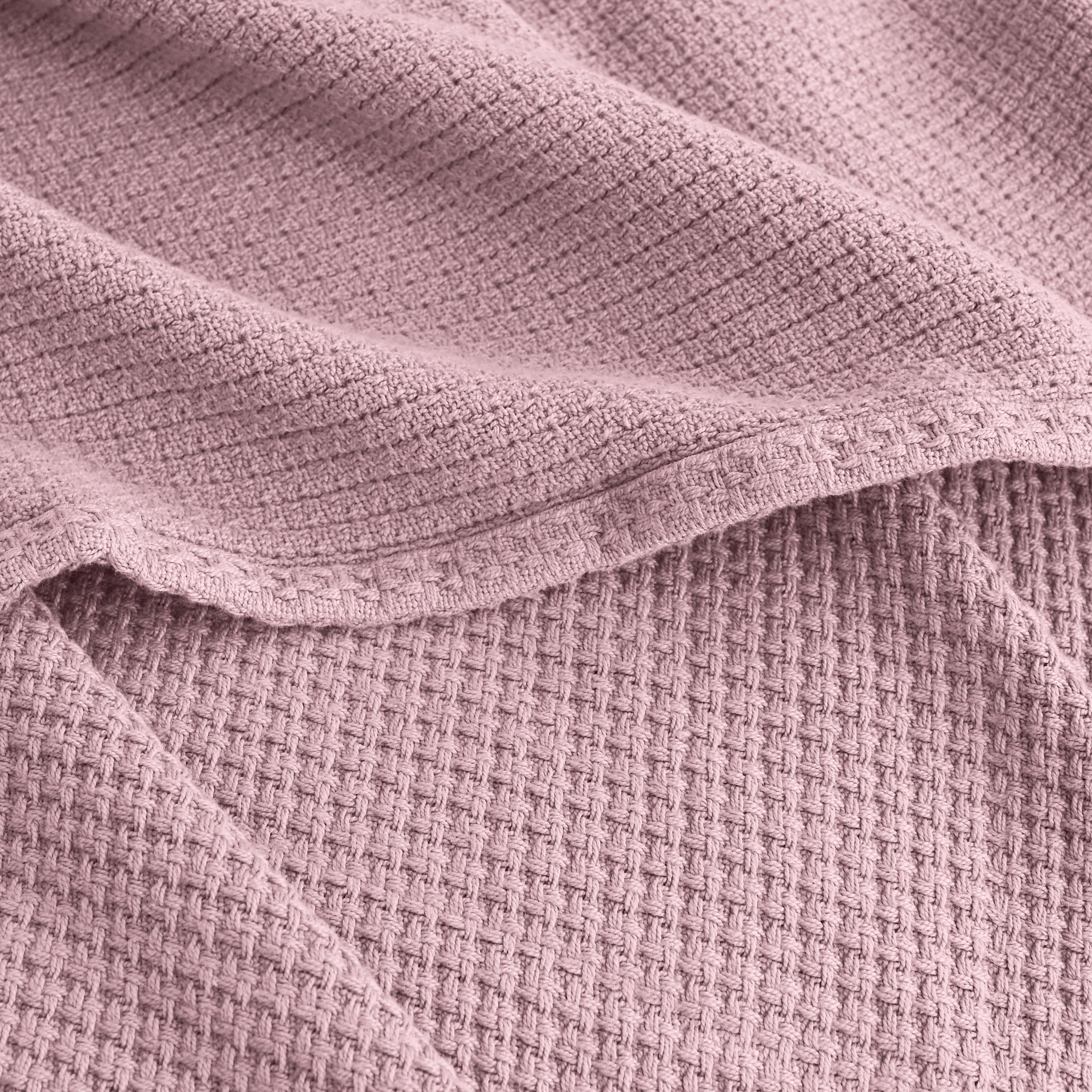 Egyptian cotton Milano throw blanket,ultra-soft & lightweight with an elegant woven design ,king size 255x225 cm ,Rose Color