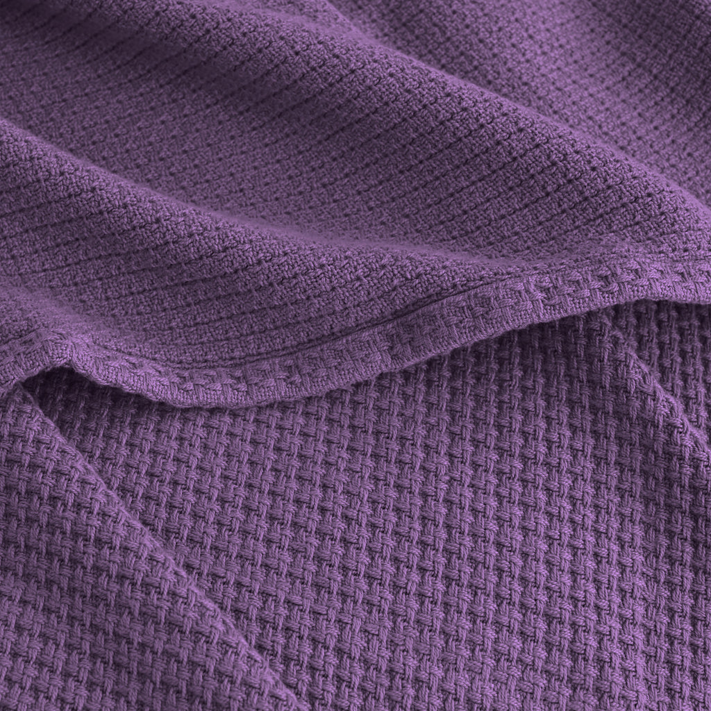 Egyptian cotton Milano throw blanket,ultra-soft & lightweight with an elegant woven design ,king size 255x225 cm ,Burghandi Color