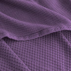 Egyptian cotton Milano throw blanket,ultra-soft & lightweight with an elegant woven design ,king size 255x225 cm ,Burghandi Color