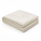 Egyptian cotton Milano throw blanket,ultra-soft & lightweight with an elegant woven design ,king size 255x225 cm ,Offwhite Color
