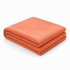 Egyptian cotton Milano throw blanket,ultra-soft & lightweight with an elegant woven design ,king size 255x225 cm ,Havan Color