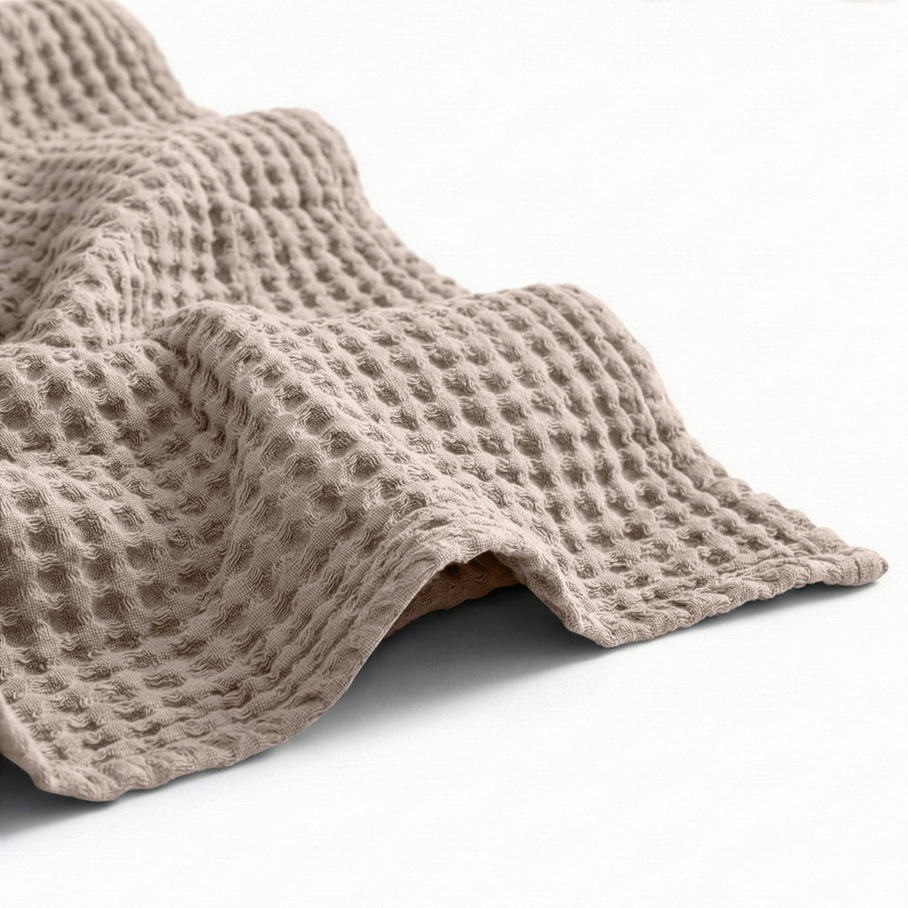 Egyptian cotton Waffle throw blanket,ultra-soft & lightweight with an elegant woven design ,king size 255x225 cm ,Dark cafeColor
