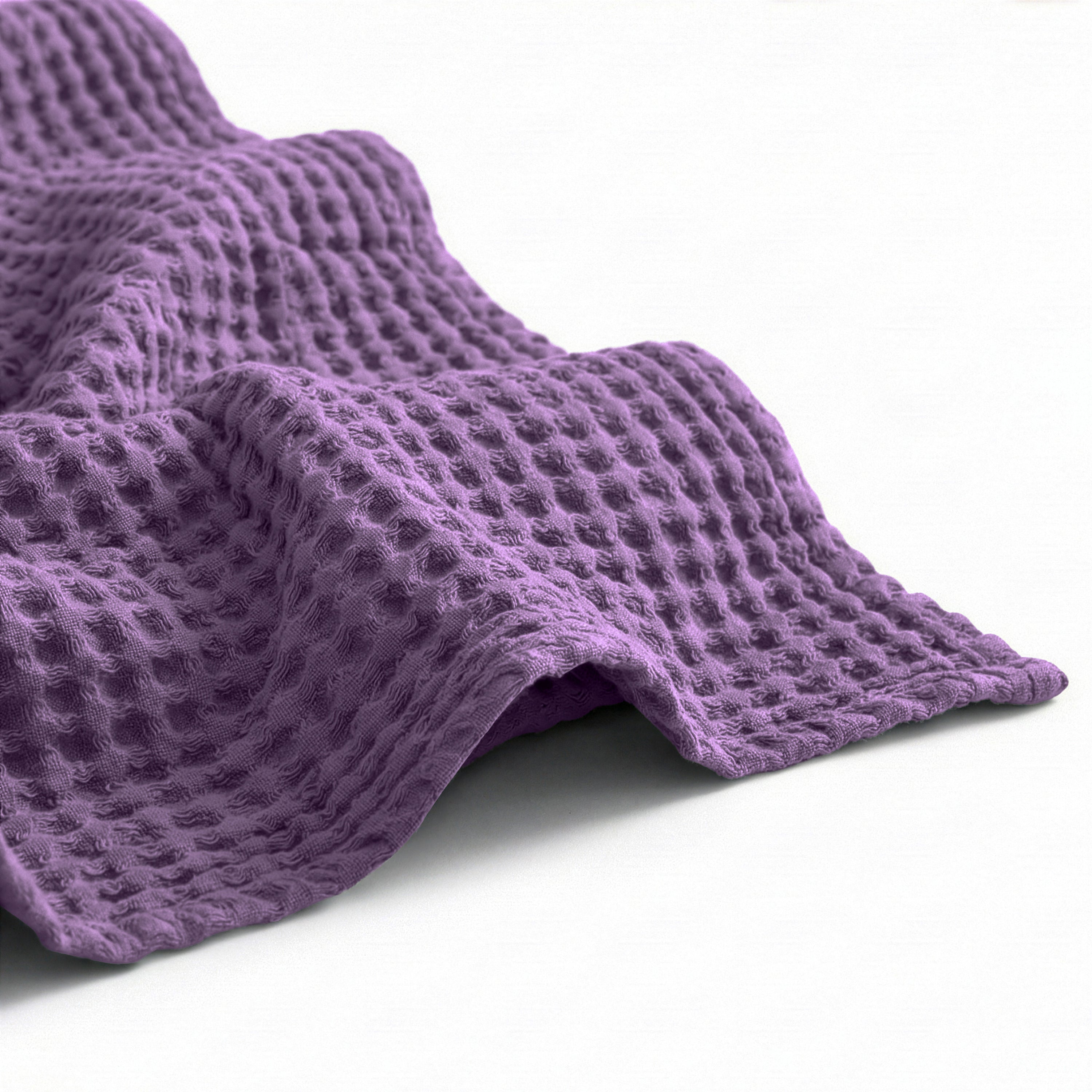 Egyptian cotton Waffle throw blanket,ultra-soft & lightweight with an elegant woven design ,king size 255x225 cm ,Dark mauve  Color