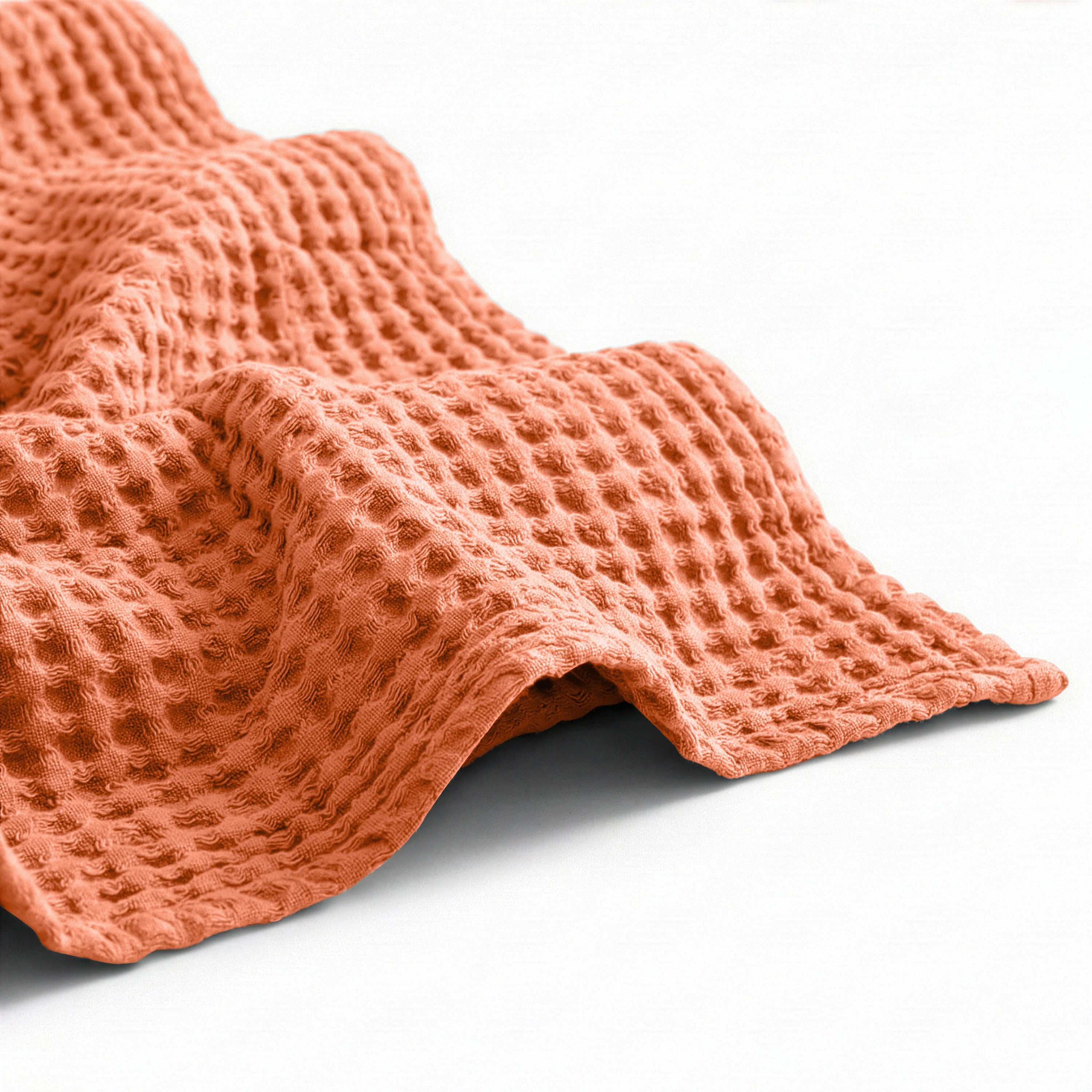 Egyptian cotton Waffle throw blanket,ultra-soft & lightweight with an elegant woven design ,king size 255x225 cm ,Havan  Color