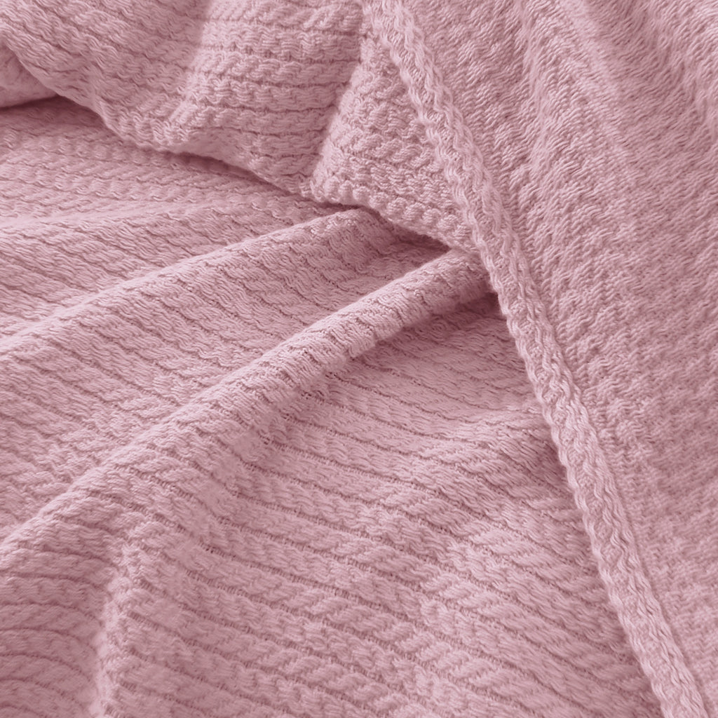 Premium Egyptian Cotton Orchid Throw Blanket Rose  color