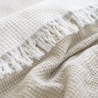 Ivy Textured Bedspread – Soft Woven Coverlet with Decorative Fringe