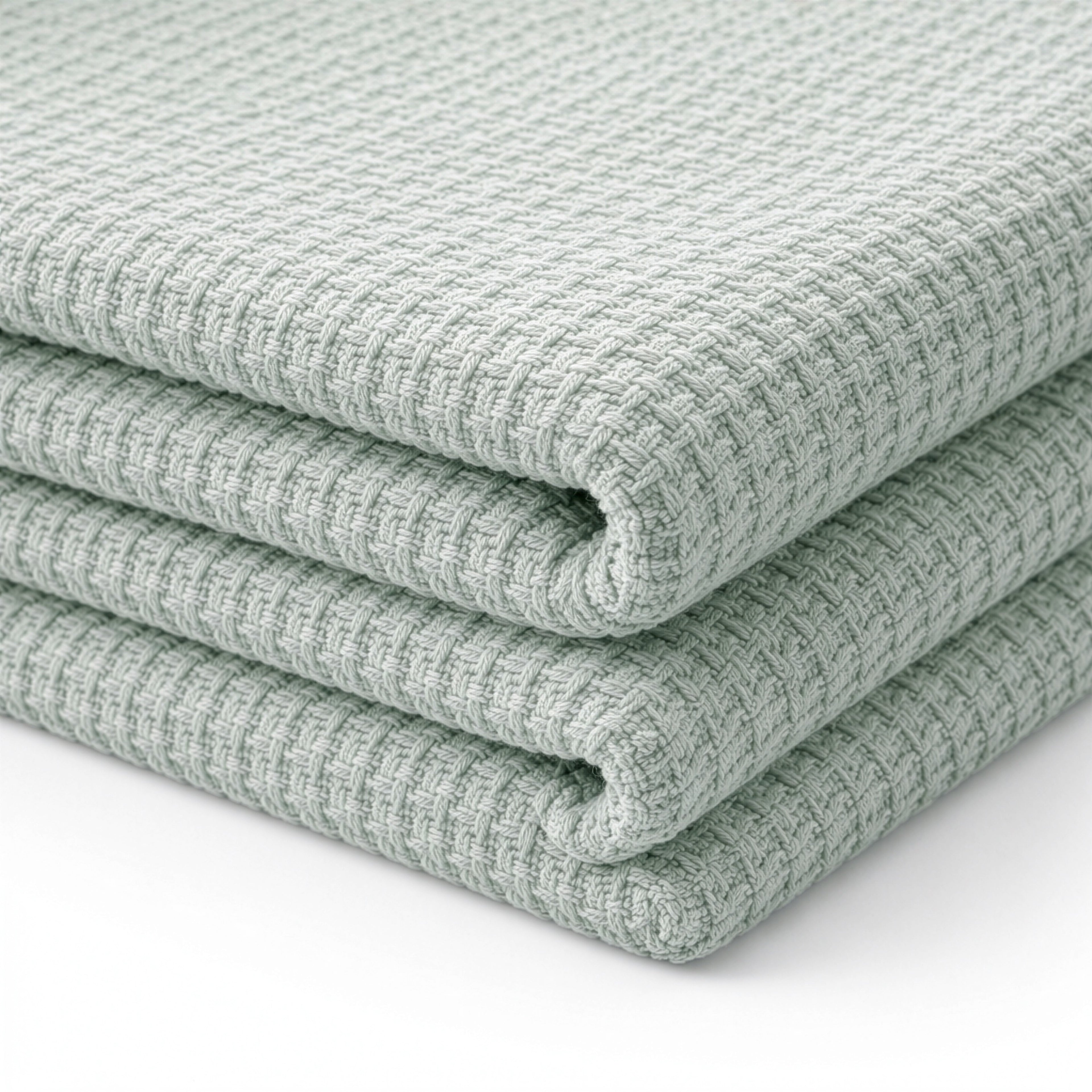 Egyptian cotton Milano throw blanket,ultra-soft & lightweight with an elegant woven design ,king size 255x225 cm ,Mint Color
