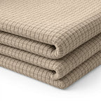 Egyptian cotton Milano throw blanket,ultra-soft & lightweight with an elegant woven design ,king size 255x225 cm ,Light Cafe Color
