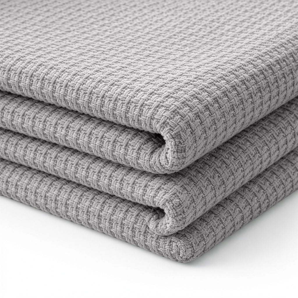 Egyptian cotton Milano throw blanket,ultra-soft & lightweight with an elegant woven design ,king size 255x225 cm ,Light Gray Color