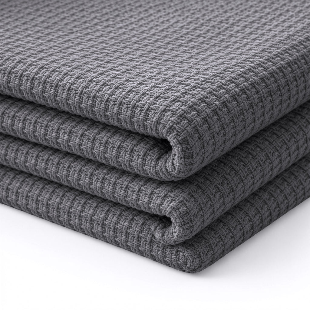 Egyptian cotton Milano throw blanket,ultra-soft & lightweight with an elegant woven design ,king size 255x225 cm ,Dark Gray Color