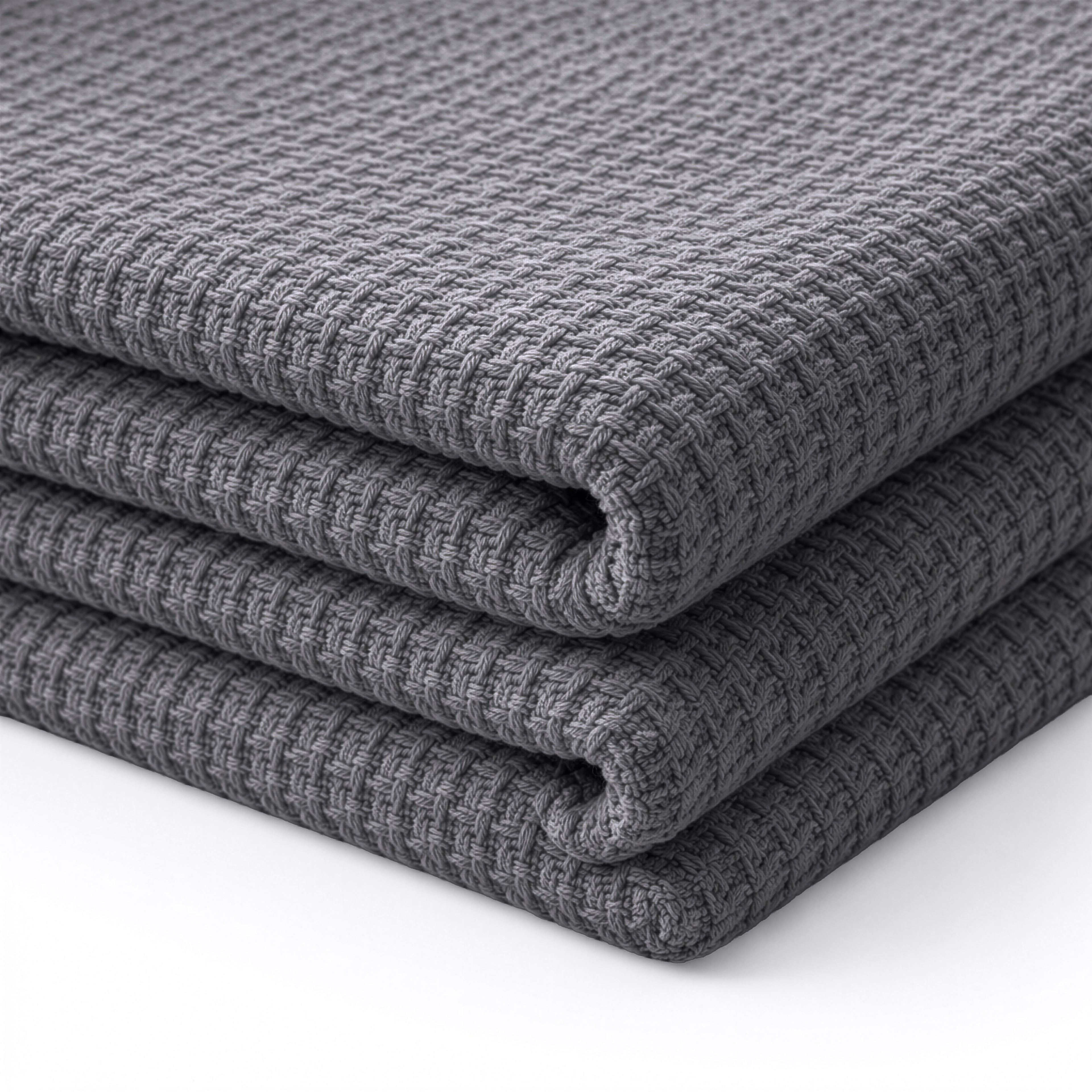 Egyptian cotton Milano throw blanket,ultra-soft & lightweight with an elegant woven design ,king size 255x225 cm ,Dark Gray Color