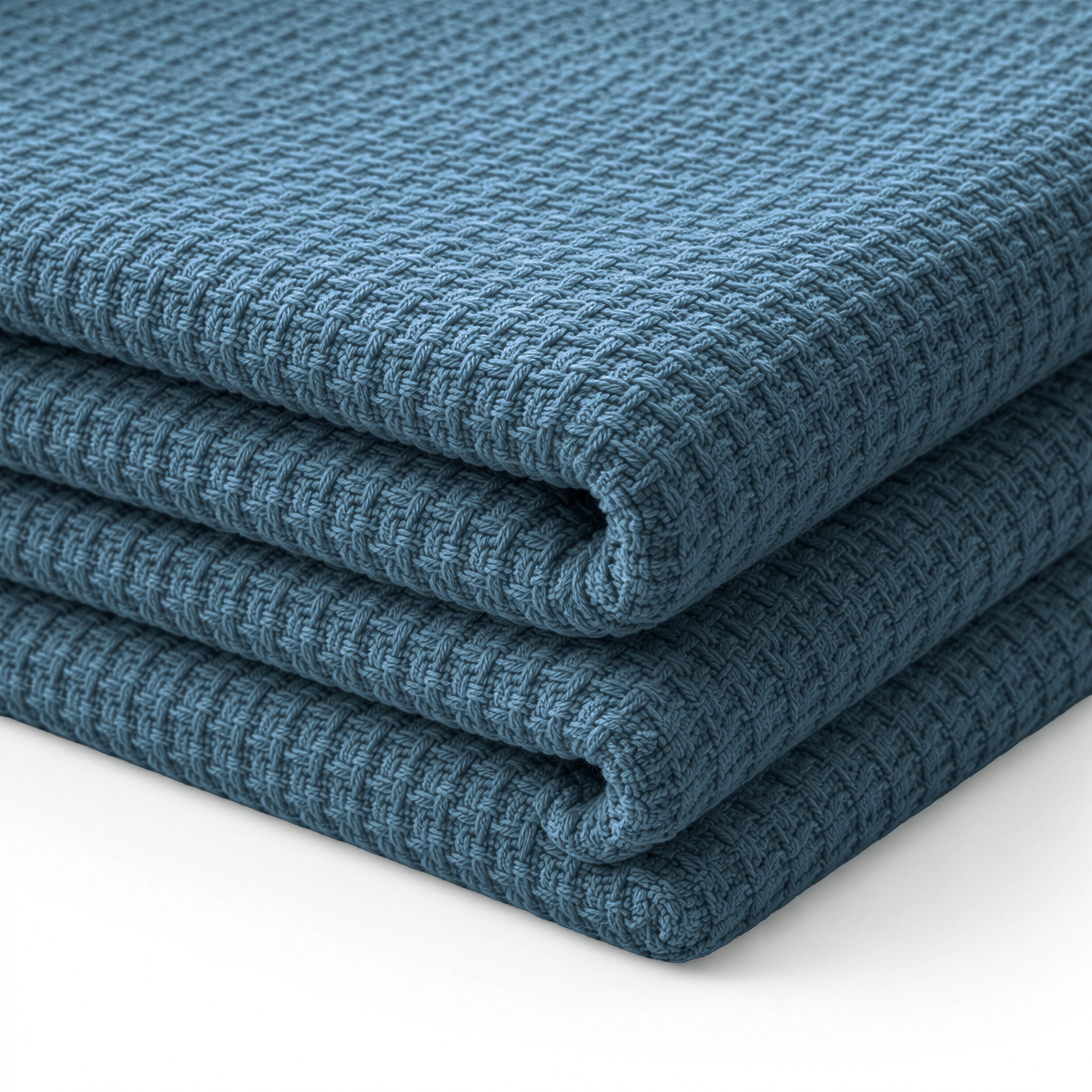 Egyptian cotton Milano throw blanket,ultra-soft & lightweight with an elegant woven design ,king size 255x225 cm ,Teal Color