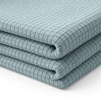 Egyptian cotton Milano throw blanket,ultra-soft & lightweight with an elegant woven design ,king size 255x225 cm ,Aqua Color