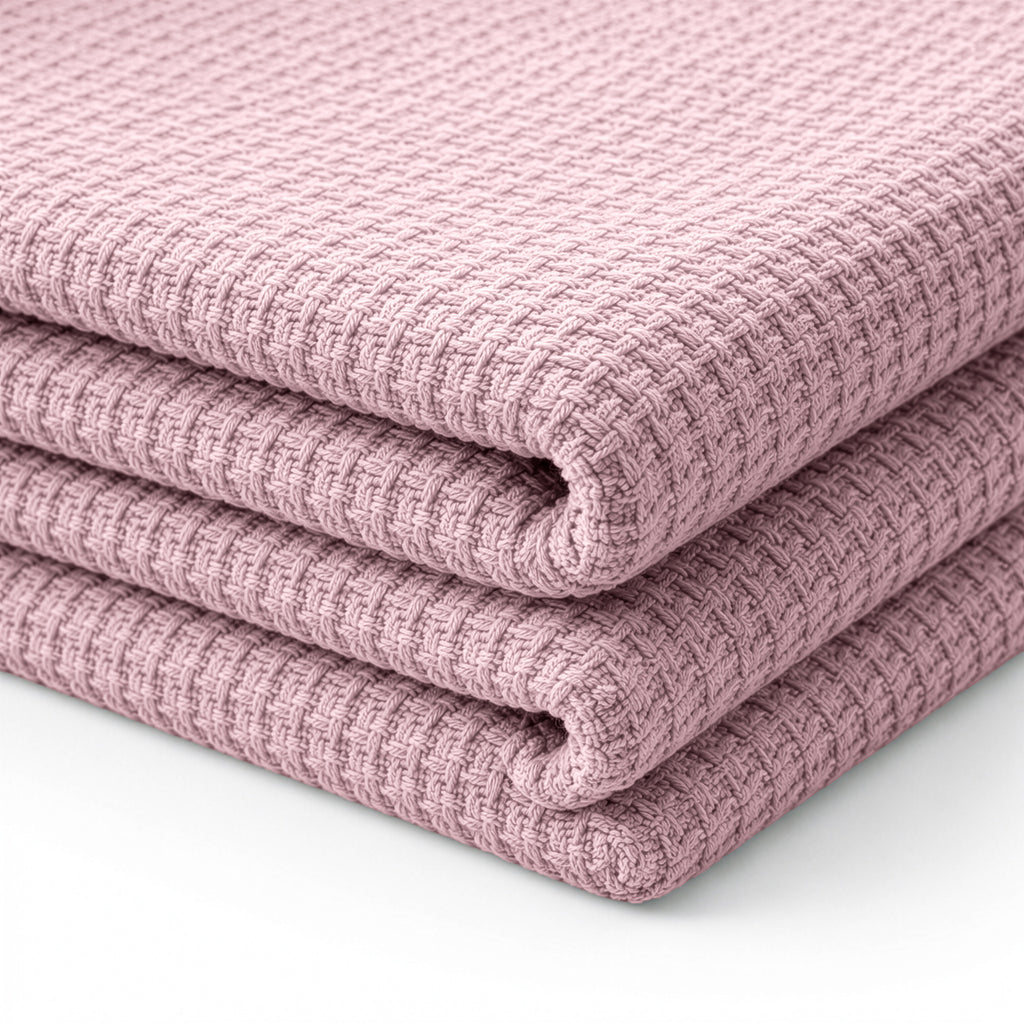 Egyptian cotton Milano throw blanket,ultra-soft & lightweight with an elegant woven design ,king size 255x225 cm ,Rose Color