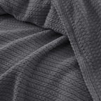 Premium Egyptian Cotton Orchid Throw Blanket Grey  color