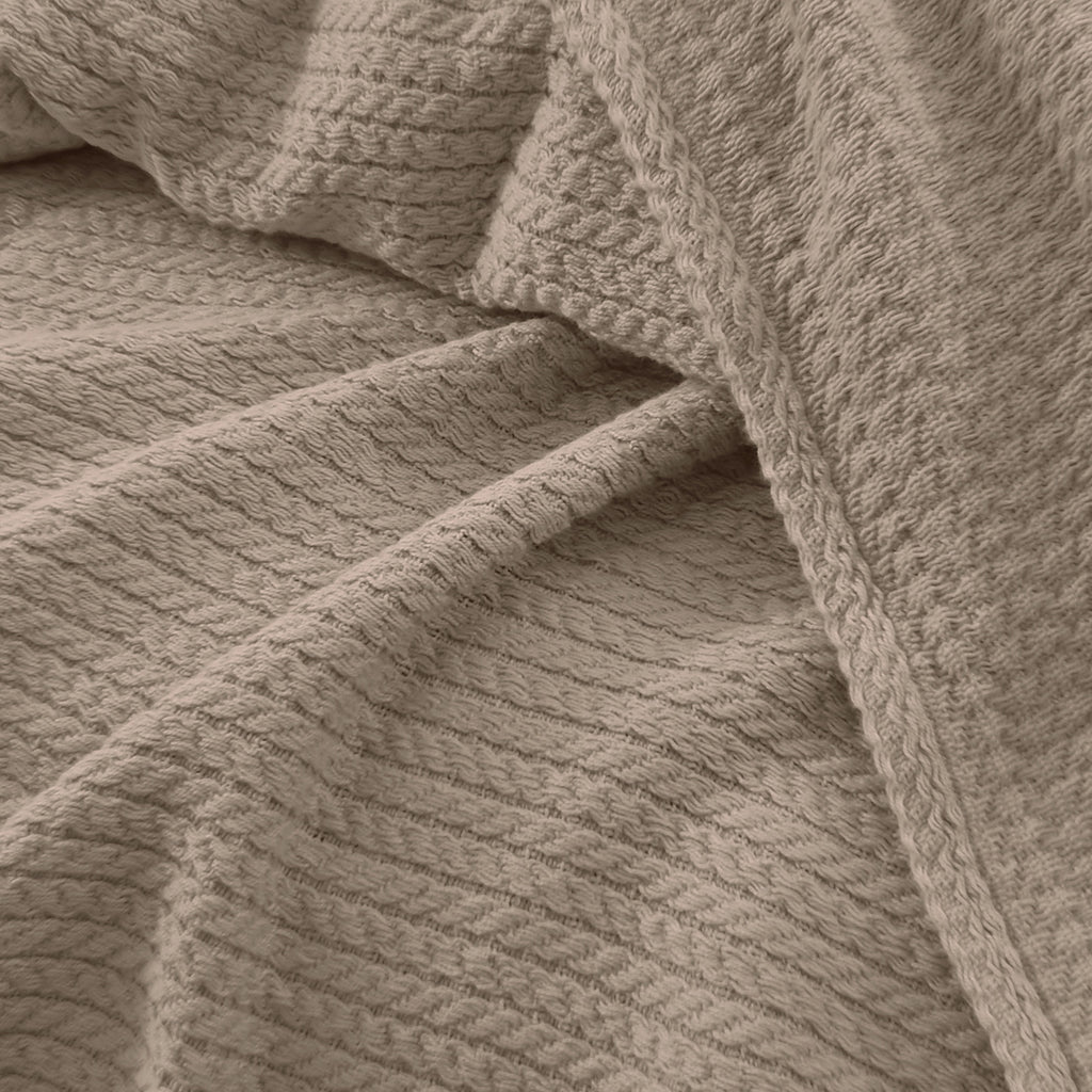 Premium Egyptian Cotton Orchid Throw Blanket Dark Cafe color