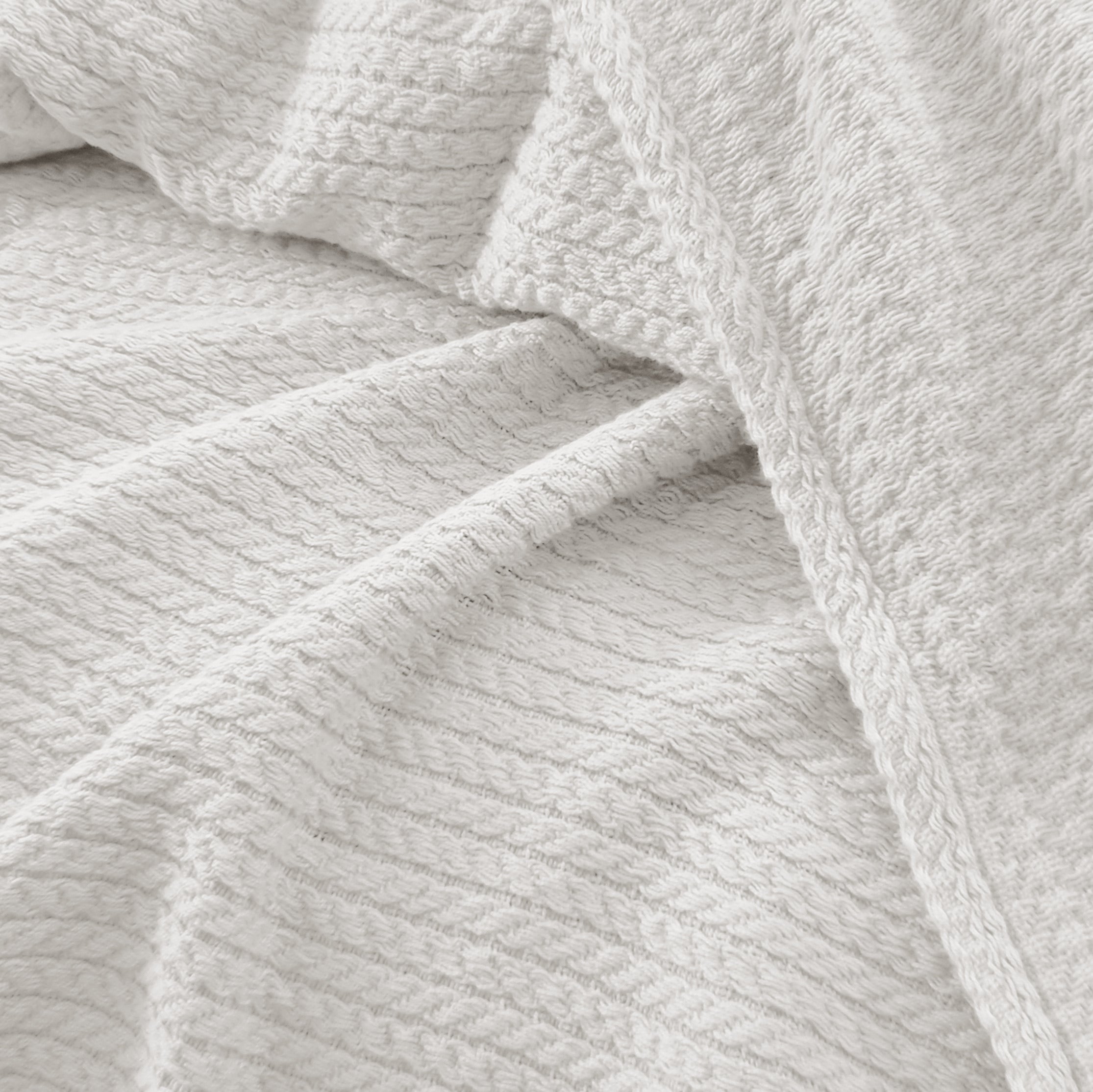 Premium Egyptian Cotton Orchid Throw Blanket Off -White color