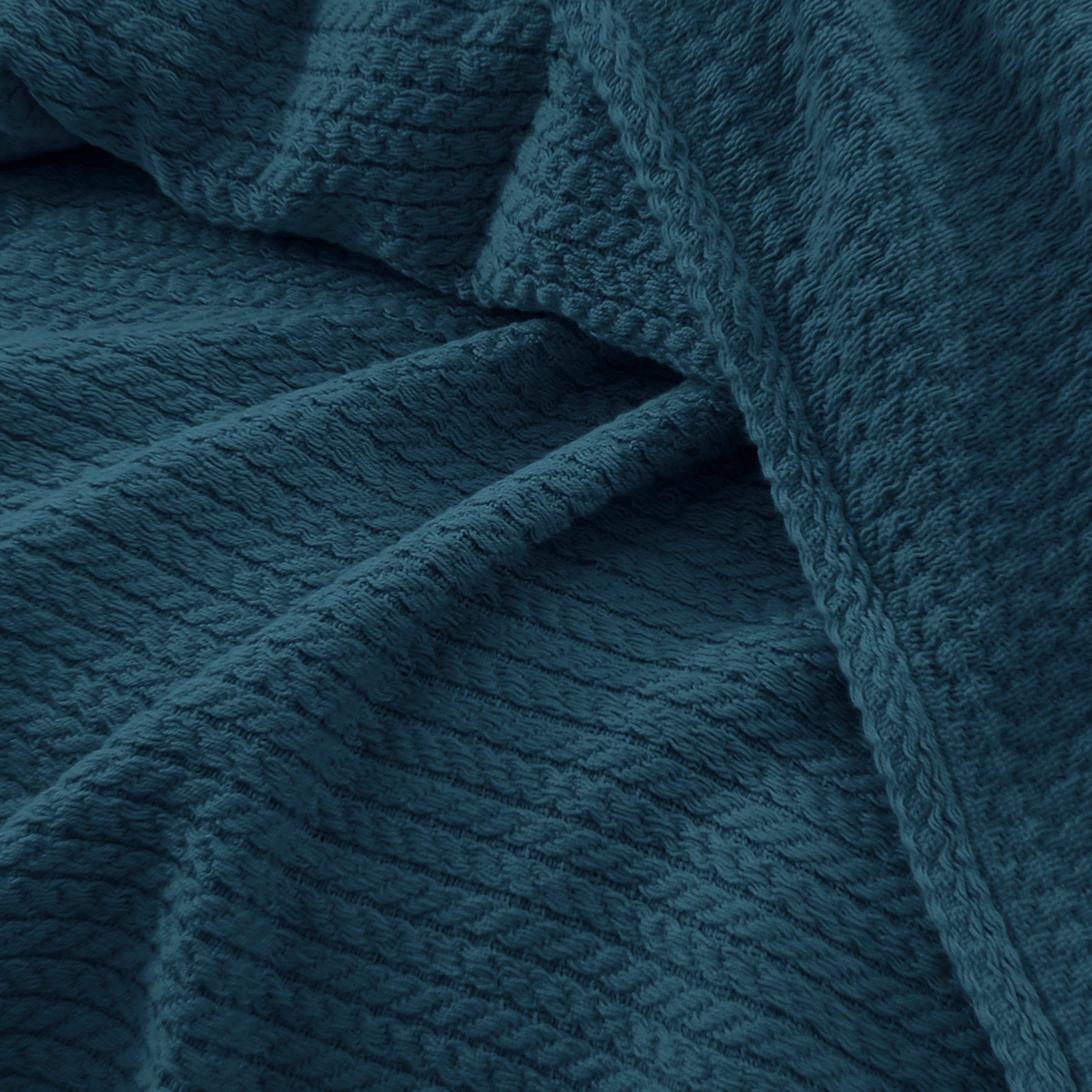 Premium Egyptian Cotton Orchid Throw Blanket Teal   color