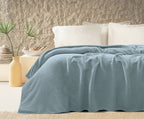 Premium Egyptian Cotton Orchid Throw Blanket Aqua  color