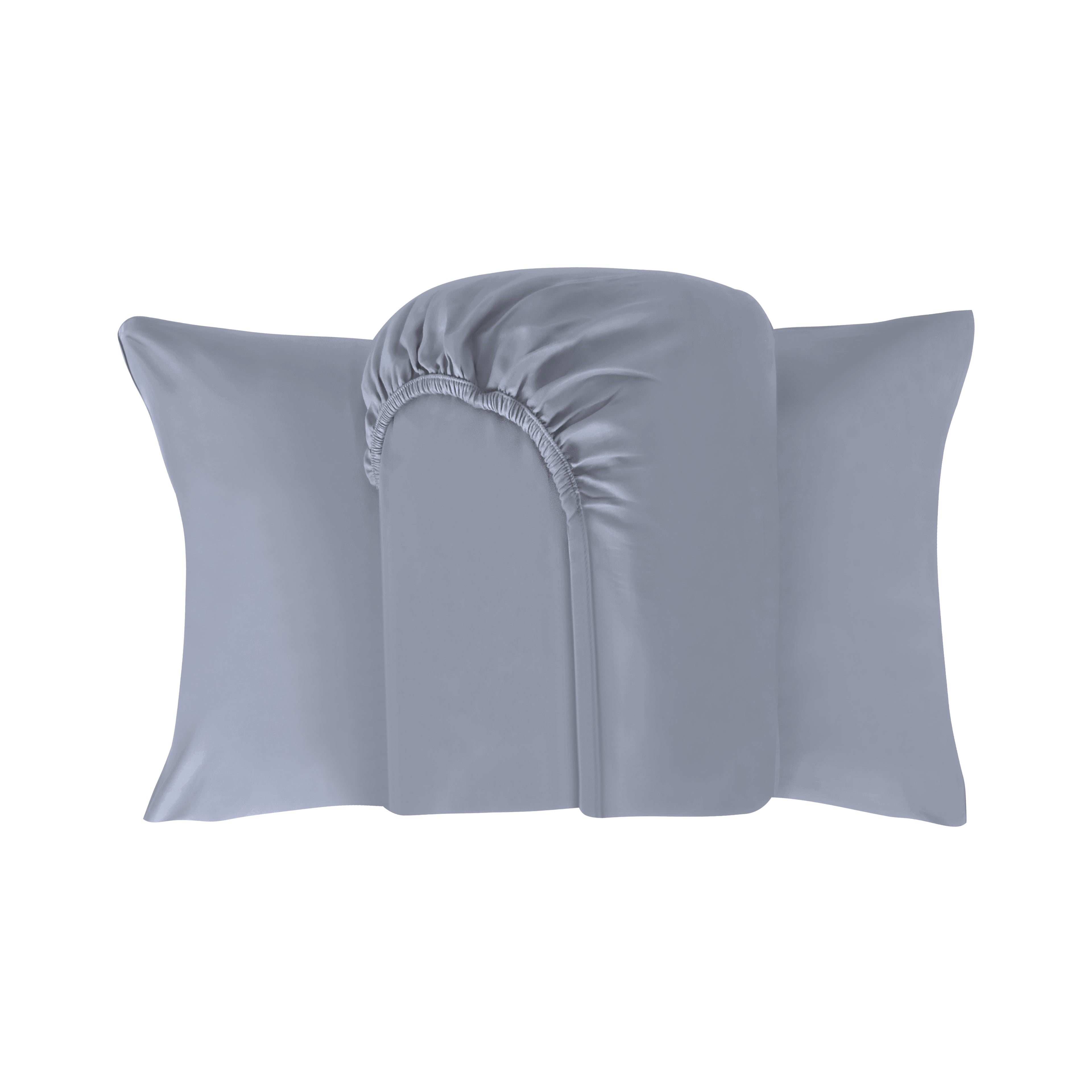 Luxury 300 TC 100% Cotton Fitted Sheet Set, Soft & Breathable Bed Sheets, Deep Pocket Fitted Sheet with Pillowcases
