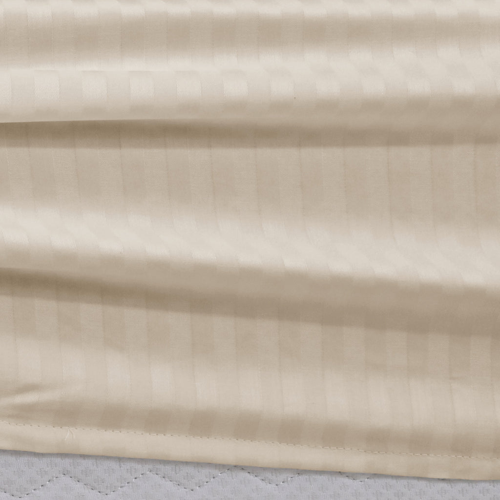 Luxury 500TC Stripes 100% Cotton Fitted Sheet Set, Soft & Breathable Bed Sheets, Deep Pocket Fitted Sheet with Pillowcases (Copy)