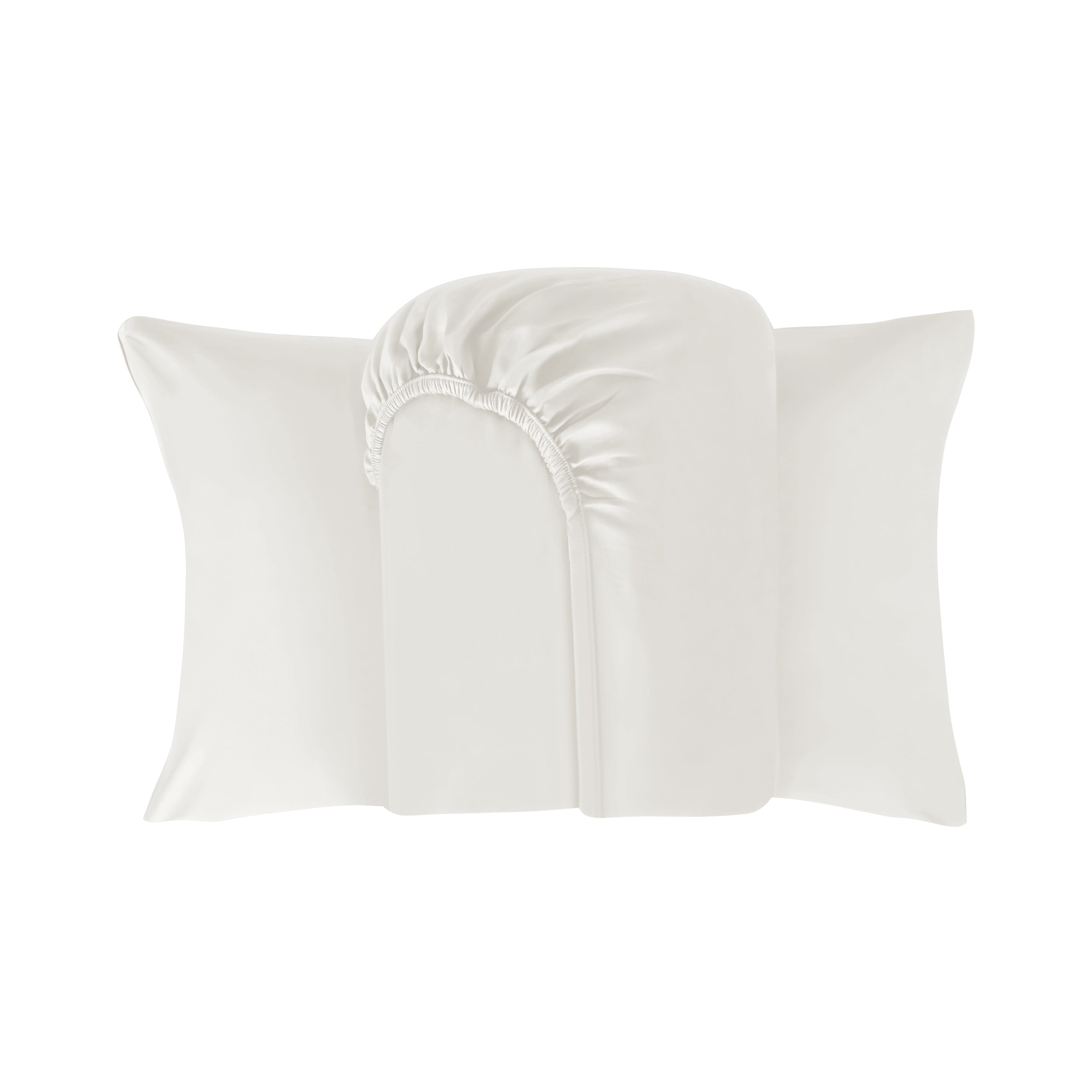Luxury 300 TC 100% Cotton Fitted Sheet Set, Soft & Breathable Bed Sheets, Deep Pocket Fitted Sheet with Pillowcases