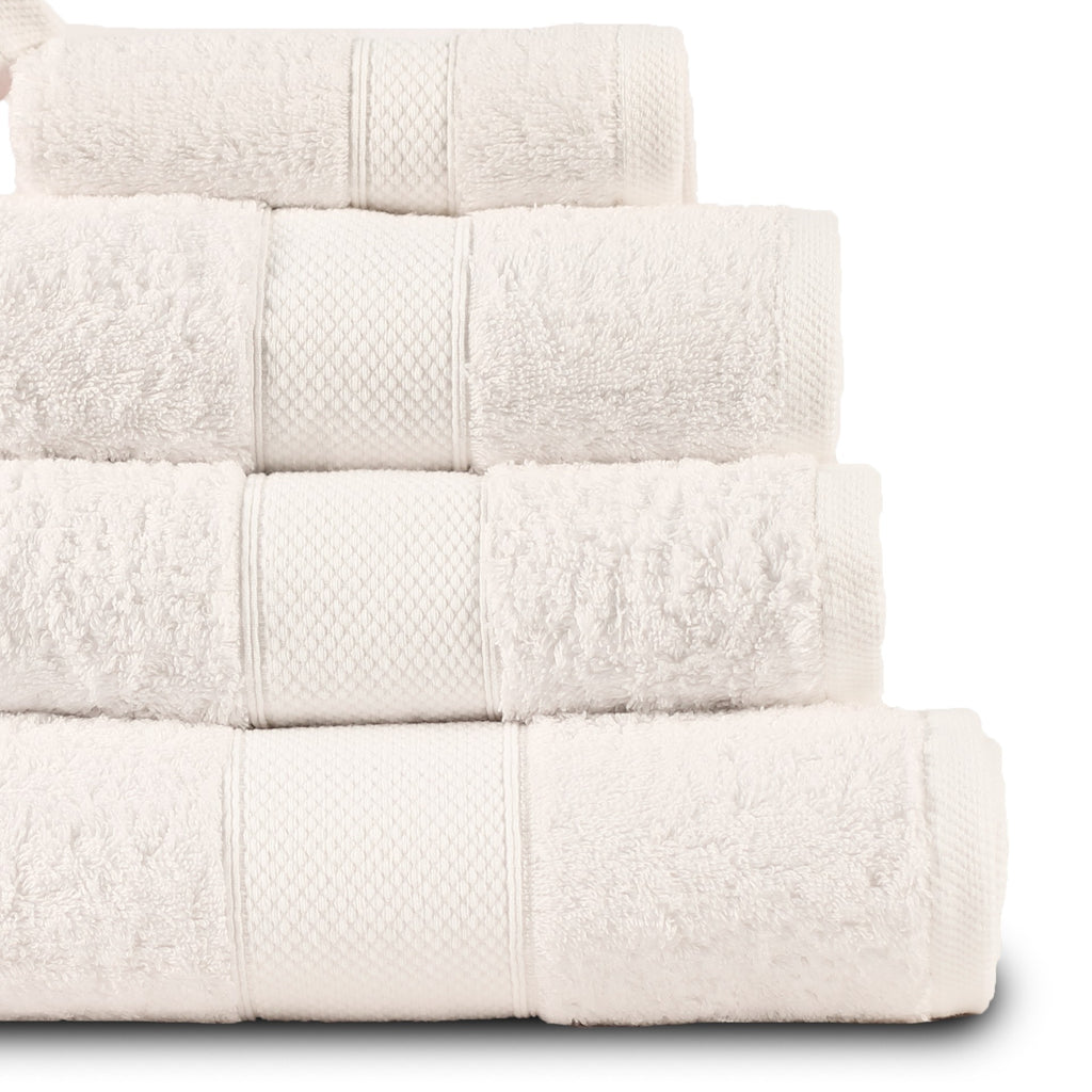 Basic Bath Towel Set, Pack of 5 Pieces  Highly Absorbent , Ideal for Hotel, Spa and Everyday Bathroom Use (Off White)