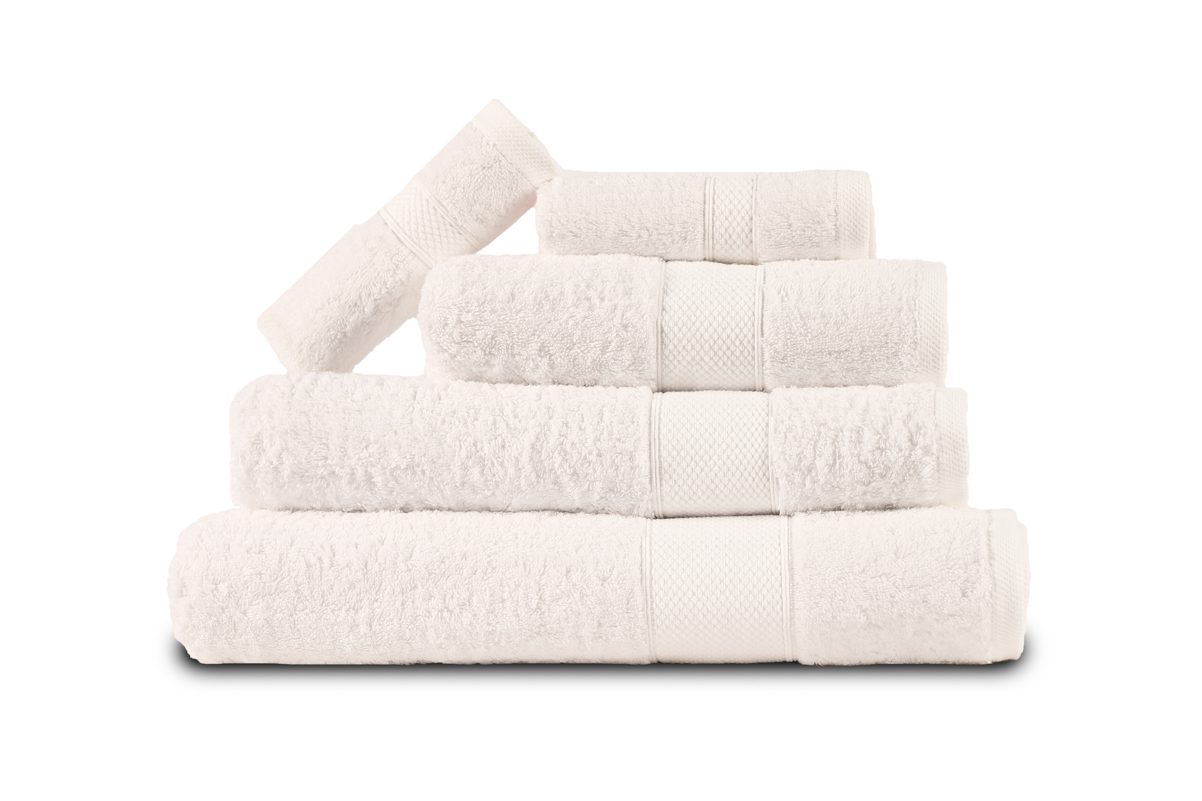 Basic Bath Towel Set, Pack of 5 Pieces  Highly Absorbent , Ideal for Hotel, Spa and Everyday Bathroom Use (Off White)