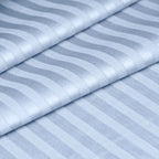 Luxury Satin Stripe Duvet Cover set – 1 cm Stripes ,Hotel Style Bedding (Baby Blue)