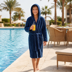 100% Cotton Kids Bathrobe – Soft Hooded Robe for Boys & Girls