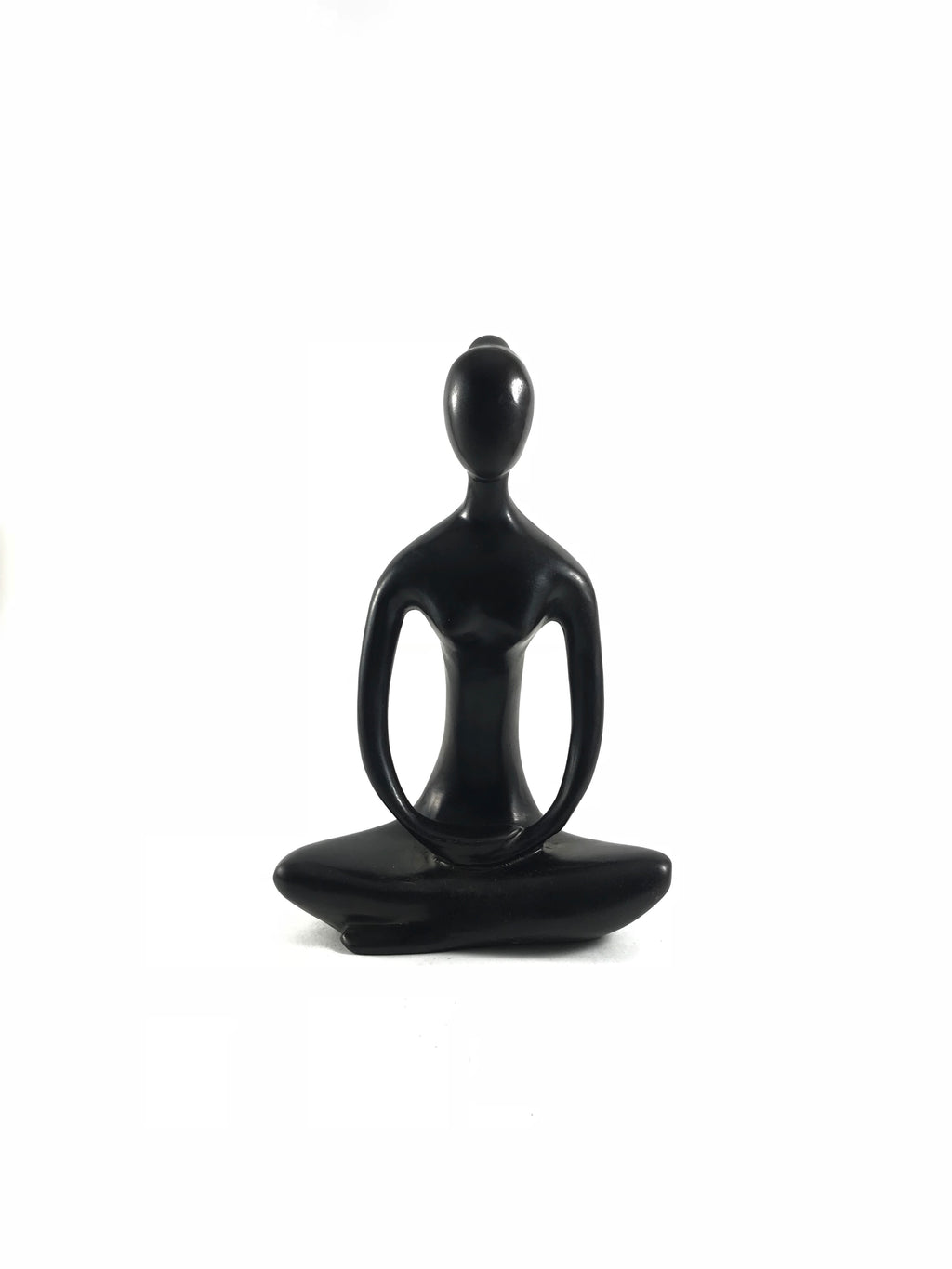 Black Abstract Human Figure Sculpture – Modern Minimalist Tabletop Decorative Statue
