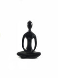 Black Abstract Human Figure Sculpture – Modern Minimalist Tabletop Decorative Statue