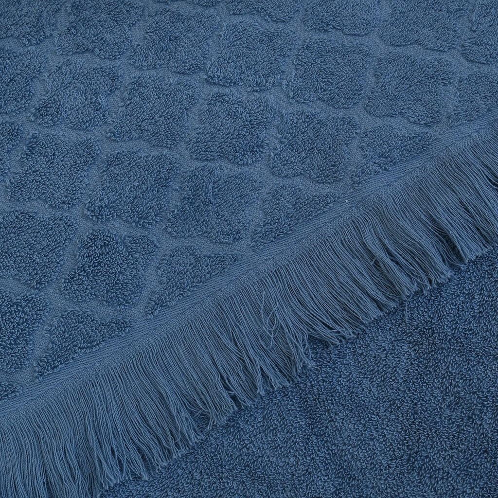 Truffle Premium Quality Cotton Bath Towel Set, Pack of 4 Pieces (Different Sizes),Petroleum