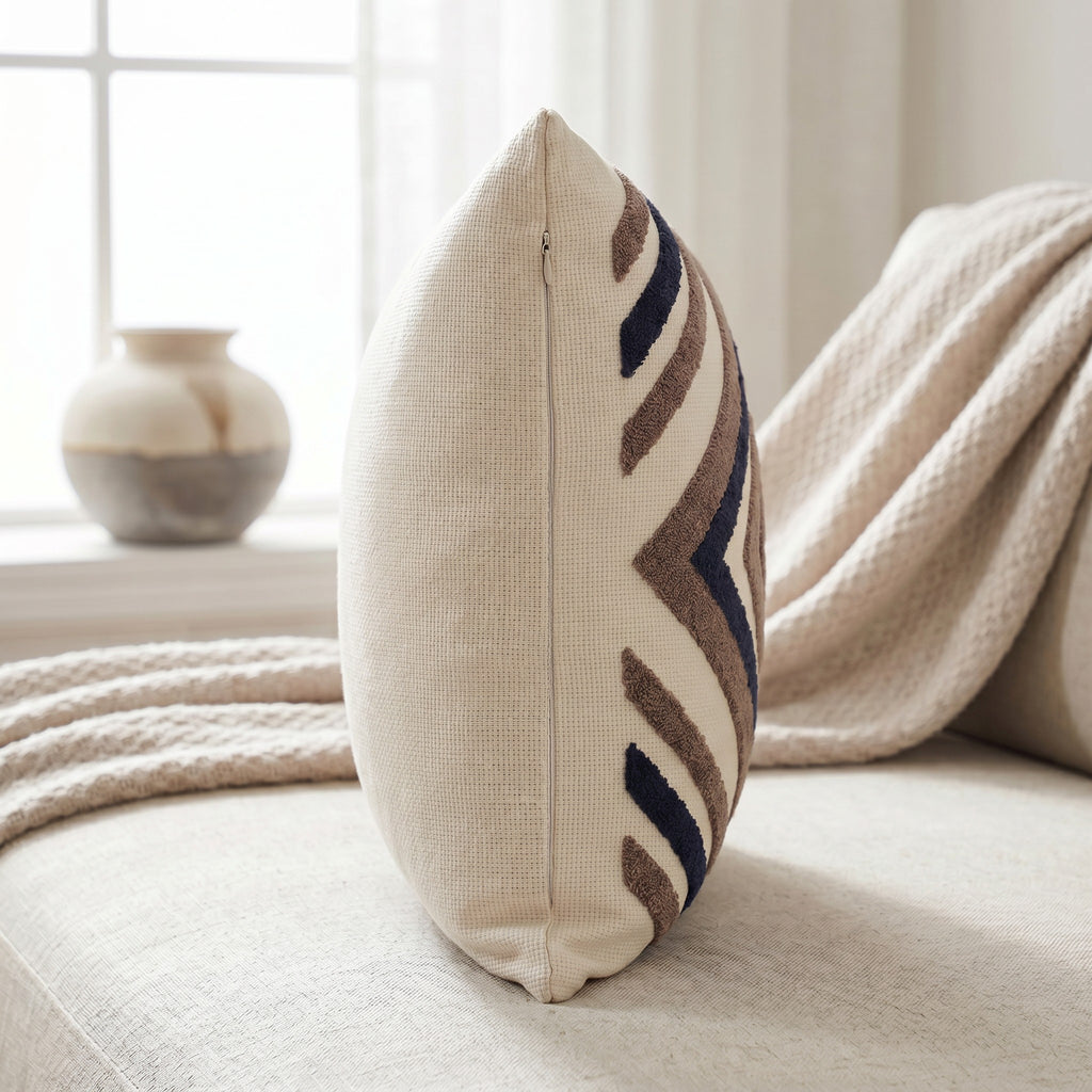 Terra Cushion with Filling Included | Premium Cotton Decorative  Pillow for outdoor,Sofa & Living Room