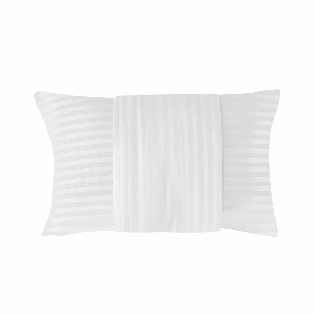 Luxury 500TC Stripes 100% Cotton Fitted Sheet Set, Soft & Breathable Bed Sheets, Deep Pocket Fitted Sheet with Pillowcases (Copy)