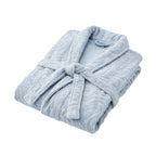 Eliz 100% Cotton Jacquard Bathrobe – Soft Absorbent Spa & Hotel Robe (Rose)