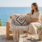 Terra Cushion with Filling Included | Premium Cotton Decorative  Pillow for outdoor,Sofa & Living Room