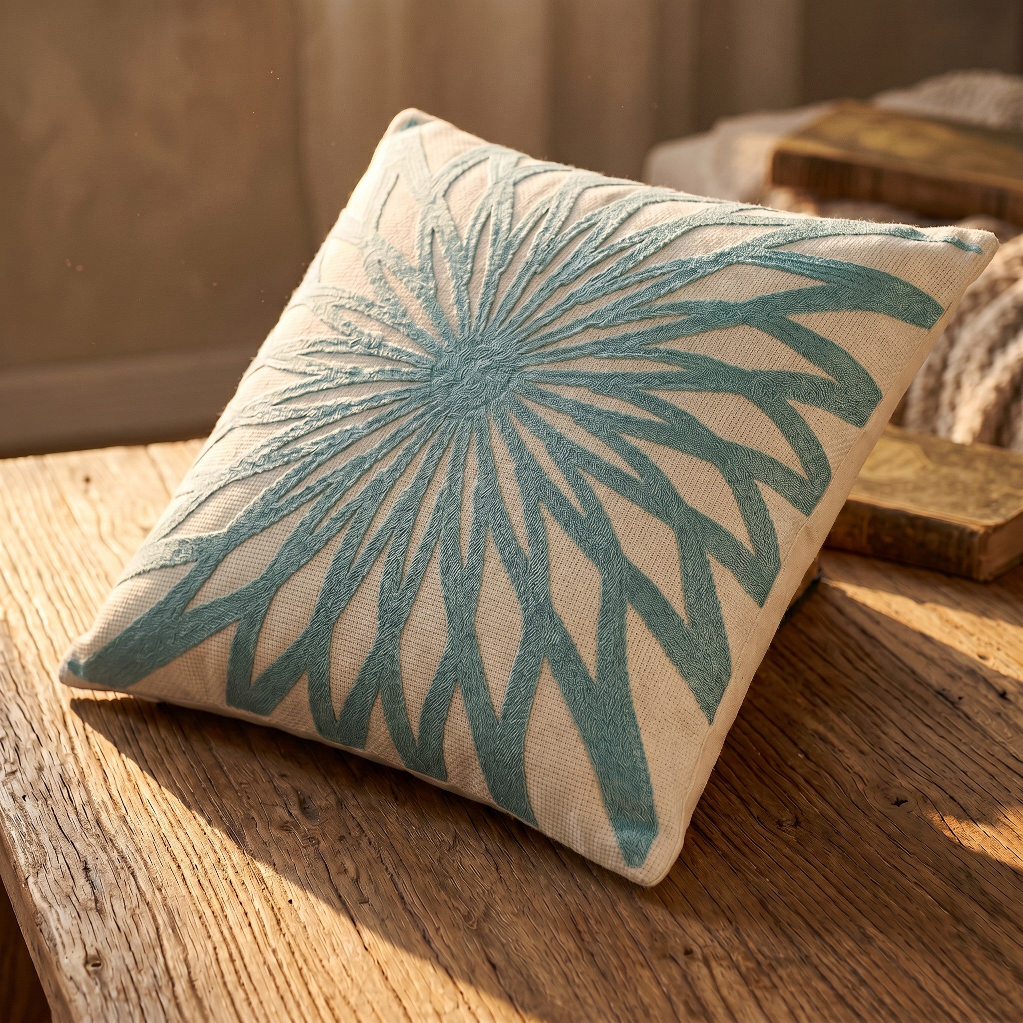 OasisCotton Cushion with Filling Included | Premium Cotton Decorative Pillow for Sofa,outdoor & Living Room