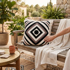 Terra Cushion with Filling Included | Premium Cotton Decorative  Pillow for outdoor,Sofa & Living Room