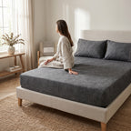 200 TC Premium Luxury Fitted Bed Sheet Set – Extra Soft, Breathable & Skin-Friendly with Deep Elastic Pockets, , Random  pattern