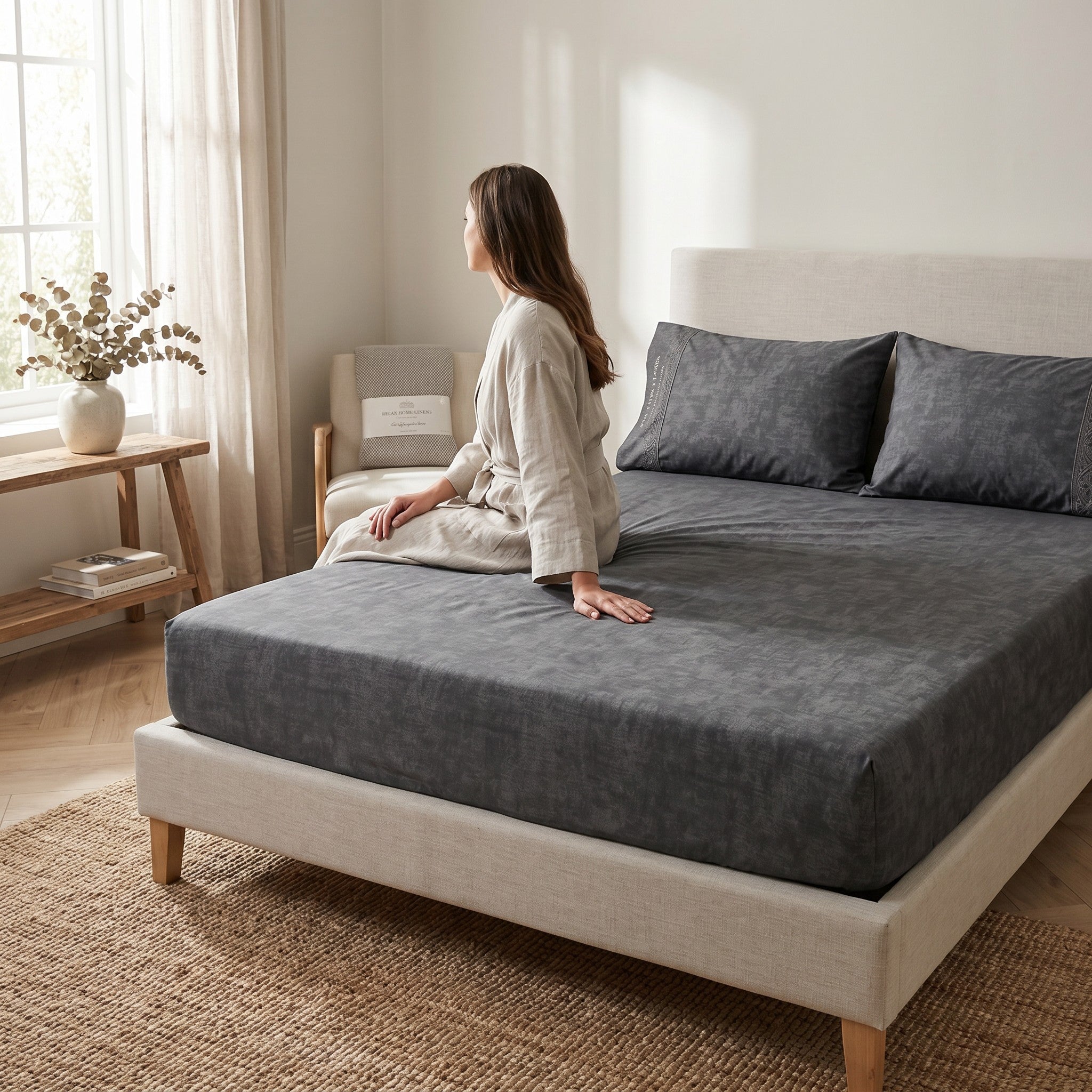200 TC Premium Luxury Fitted Bed Sheet Set – Extra Soft, Breathable & Skin-Friendly with Deep Elastic Pockets, , Random  pattern