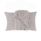 Luxury 500TC Stripes 100% Cotton Fitted Sheet Set, Soft & Breathable Bed Sheets, Deep Pocket Fitted Sheet with Pillowcases (Copy)