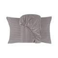 Luxury 500TC Stripes 100% Cotton Fitted Sheet Set, Soft & Breathable Bed Sheets, Deep Pocket Fitted Sheet with Pillowcases (Copy)