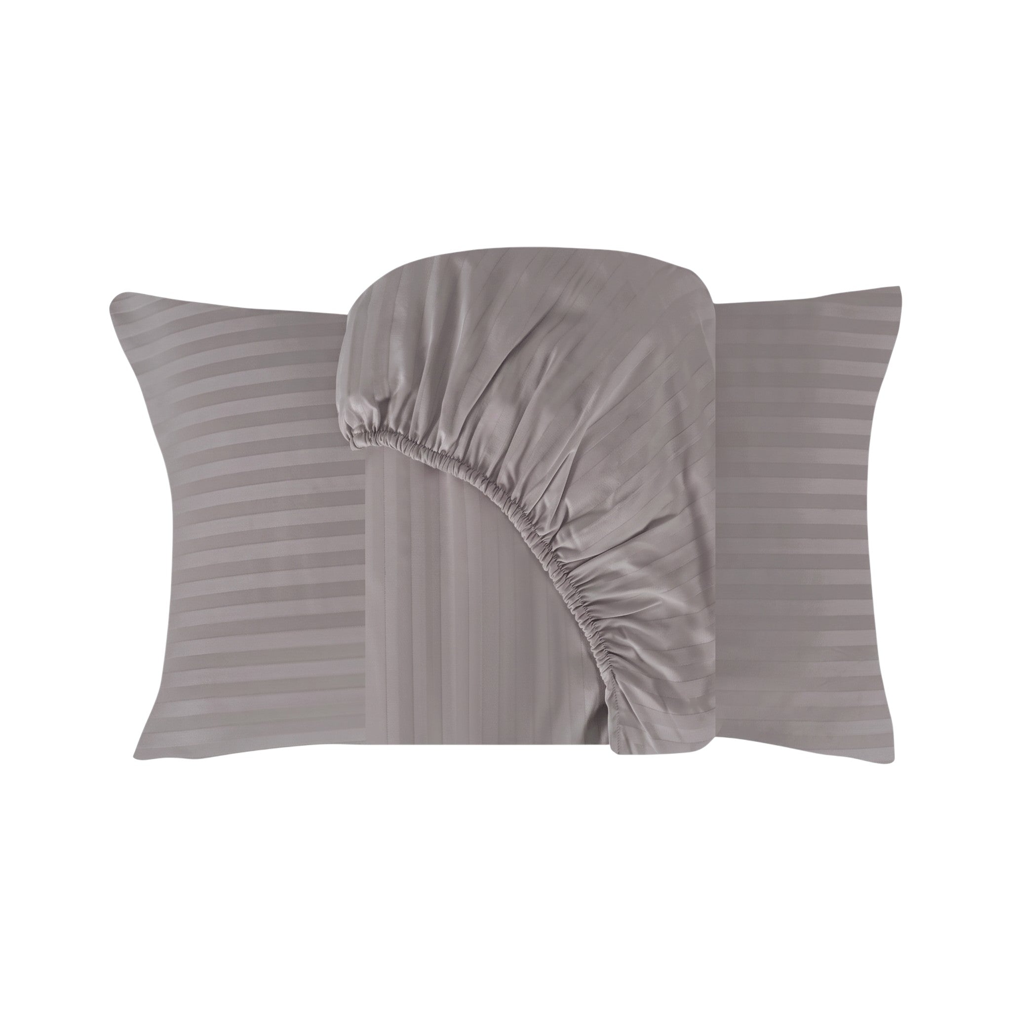 Luxury 500TC Stripes 100% Cotton Fitted Sheet Set, Soft & Breathable Bed Sheets, Deep Pocket Fitted Sheet with Pillowcases (Copy)