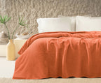 Premium Egyptian Cotton Orchid Throw Blanket Havan  color